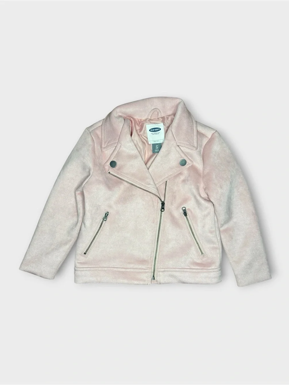 Old Navy Pink Faux Suede Moto Jacket